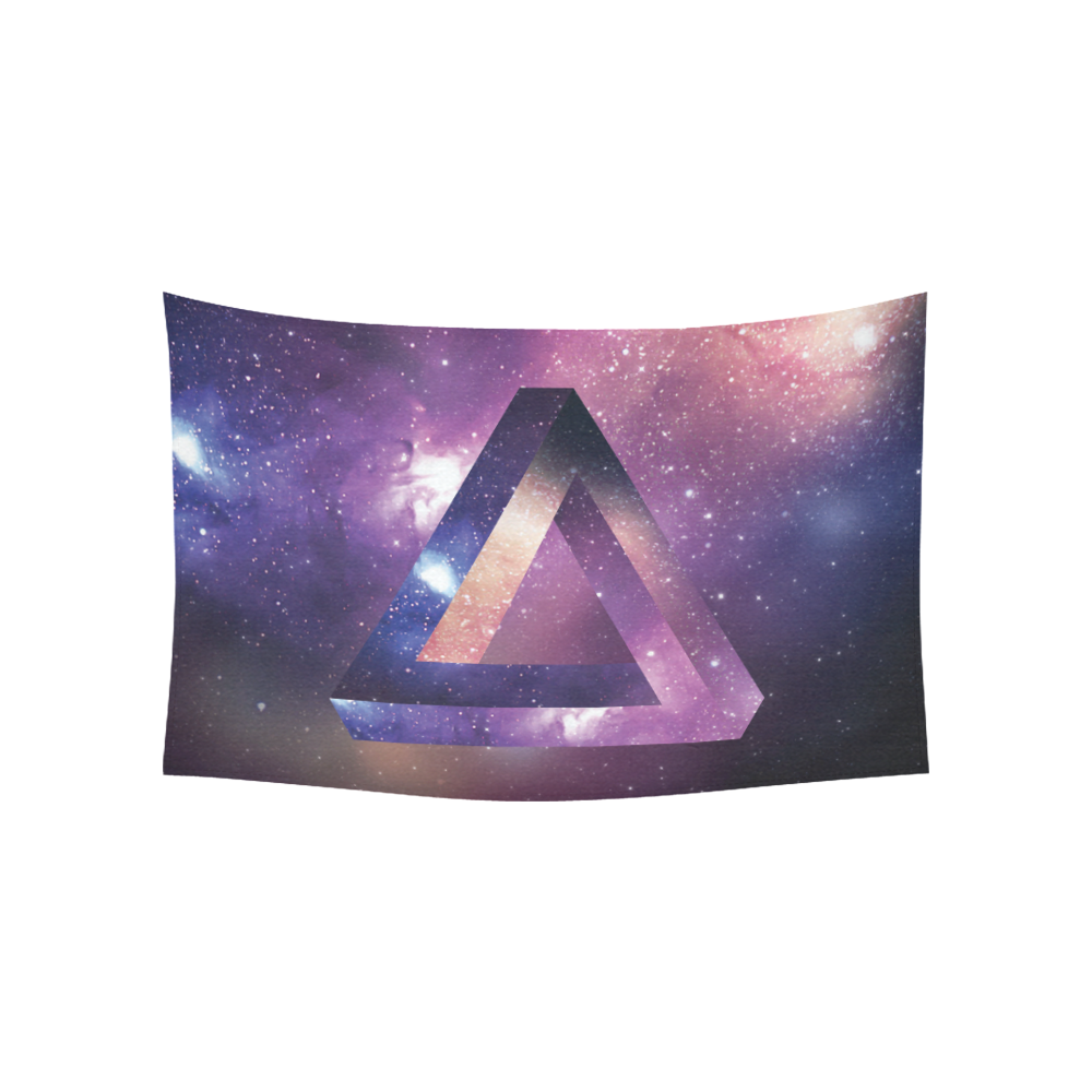 Trendy Purple Space Design Cotton Linen Wall Tapestry 60"x 40"