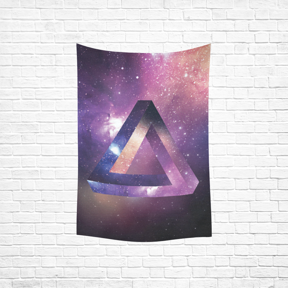 Trendy Purple Space Design Cotton Linen Wall Tapestry 40"x 60"
