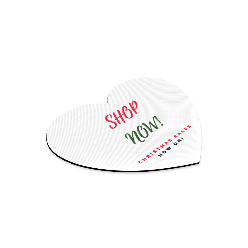 Original christmas Gift with : SHOP NOW! Old vintage typography Heart-shaped Mousepad