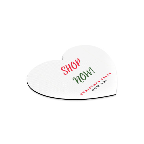 Original christmas Gift with : SHOP NOW! Old vintage typography Heart-shaped Mousepad