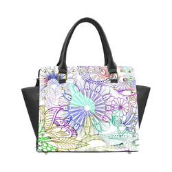 Zentangle Mix 1116A Rivet Shoulder Handbag (Model 1645)