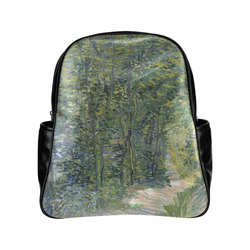 Vincent van Gogh Path in the Woods Multi-Pockets Backpack (Model 1636)