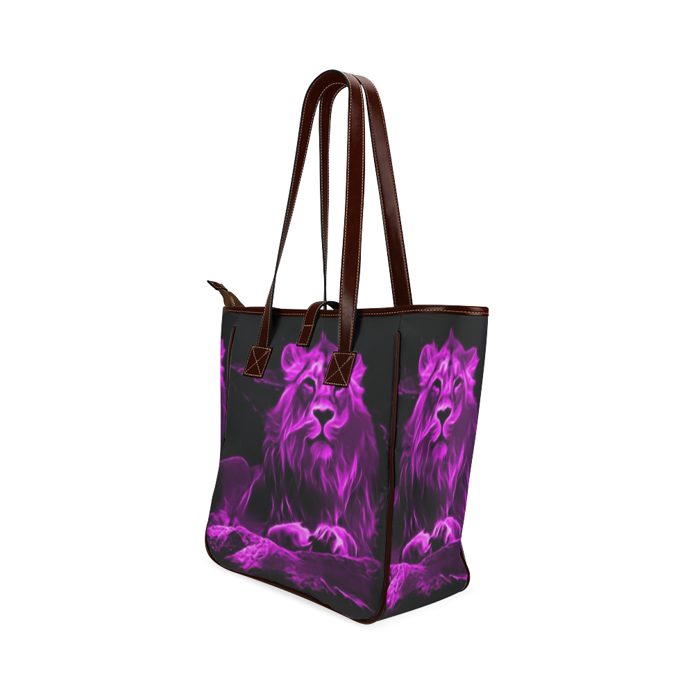 Animal ArtStudio- fiery lion B Classic Tote Bag (Model 1644)