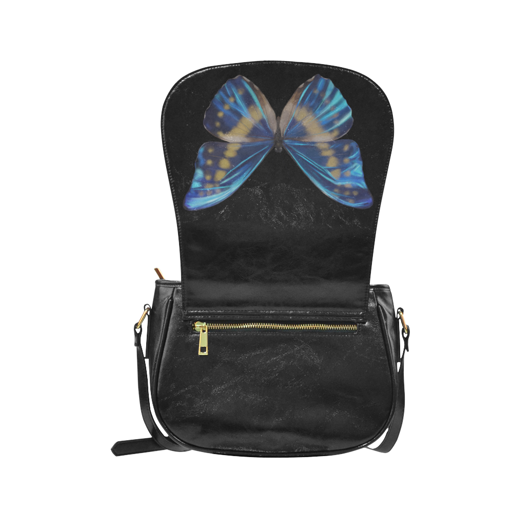 Morpho cypris butterflies painting Classic Saddle Bag/Large (Model 1648)