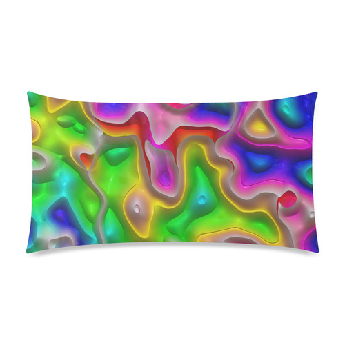 rainbow dance C Rectangle Pillow Case 20"x36"(Twin Sides)