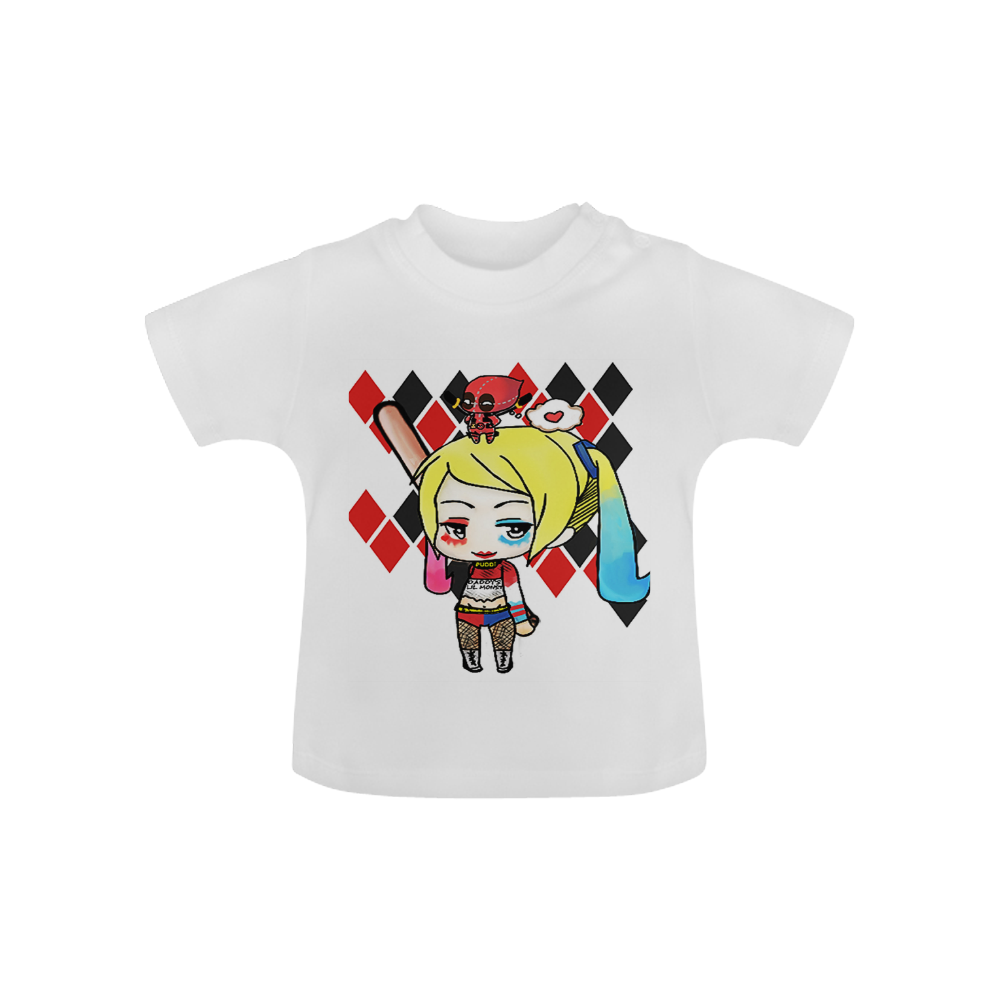 Harley Quinn and Deadpool Baby Classic T-Shirt (Model T30)