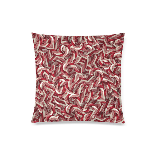 Candy Cane Custom Zippered Pillow Case 20"x20"(Twin Sides)