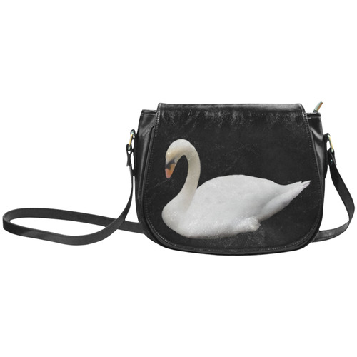 Swan, watercolor Classic Saddle Bag/Large (Model 1648)