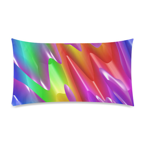 rainbow dance B Rectangle Pillow Case 20"x36"(Twin Sides)