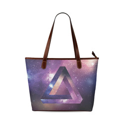 Trendy Purple Space Design Shoulder Tote Bag (Model 1646)