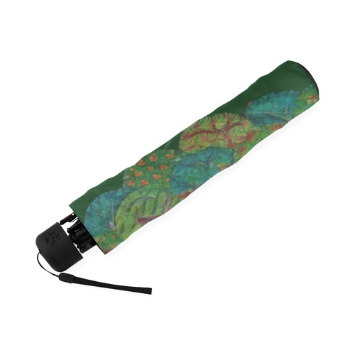 Green Tara from Tibetan Buddhism Foldable Umbrella (Model U01)