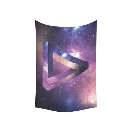 Trendy Purple Space Design Cotton Linen Wall Tapestry 60"x 40"