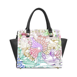 Zentangle Mix 1116B Rivet Shoulder Handbag (Model 1645)