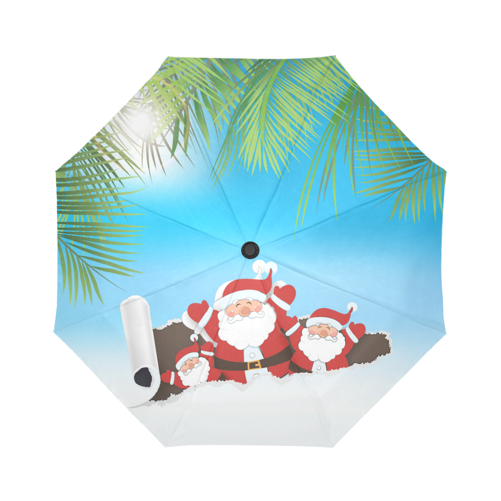 tropical Santa Auto-Foldable Umbrella (Model U04)