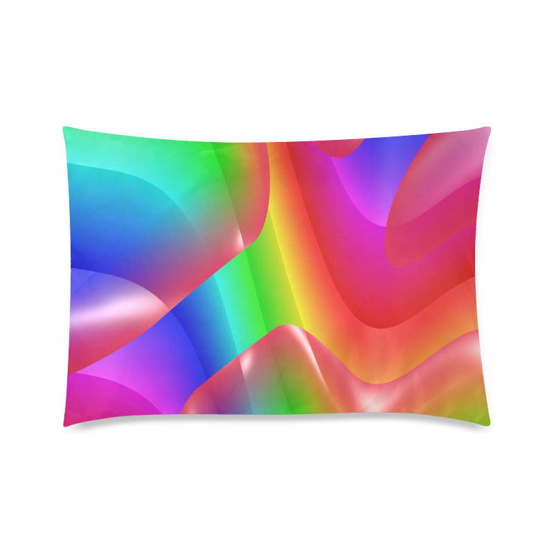 rainbow dance A Custom Zippered Pillow Case 20"x30"(Twin Sides)