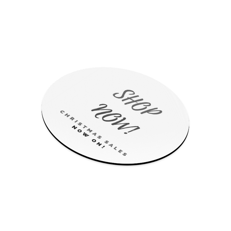 New exclusive mouse pad : SHOP NOW! old typography. Black and white Round Mousepad