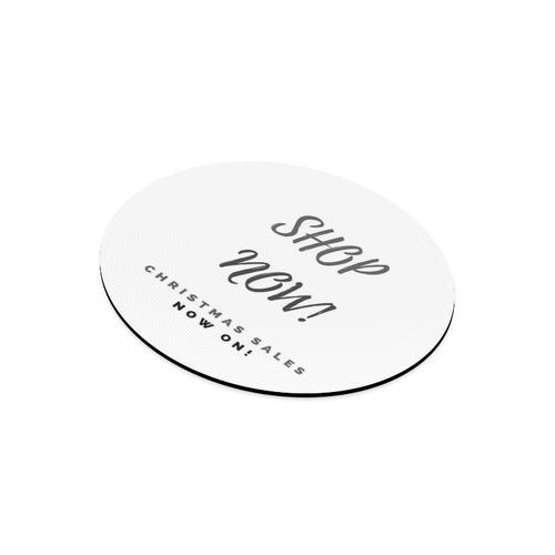 New exclusive mouse pad : SHOP NOW! old typography. Black and white Round Mousepad