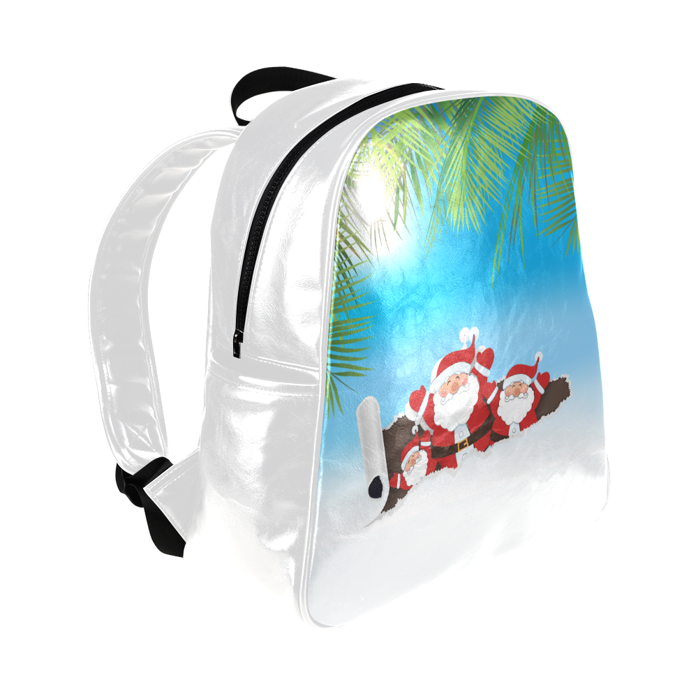 Tropical Santa Multi-Pockets Backpack (Model 1636)