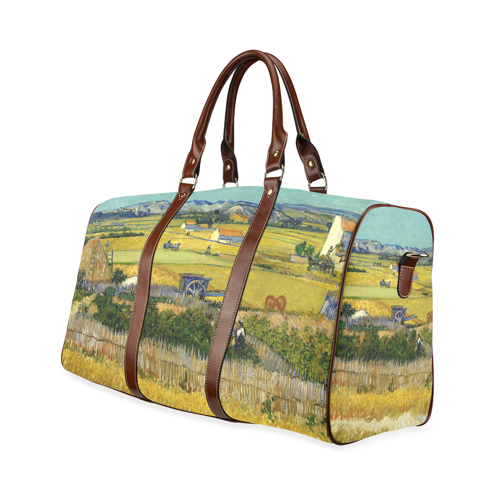 Van Gogh Harvest at La Crau Waterproof Travel Bag/Small (Model 1639)