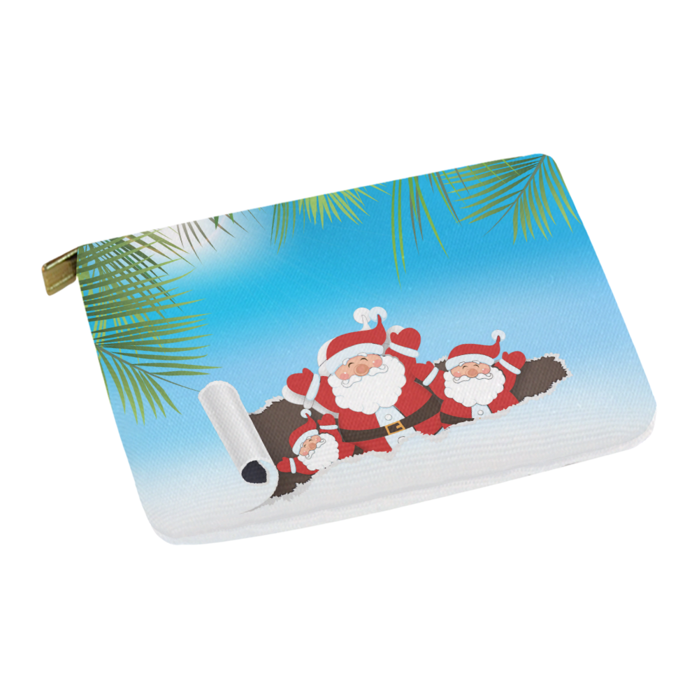 tropical Santa Carry-All Pouch 12.5''x8.5''