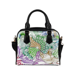 Zentangle Mix 1116C Shoulder Handbag (Model 1634)