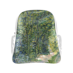 Vincent van Gogh Path in Woods Multi-Pockets Backpack (Model 1636)