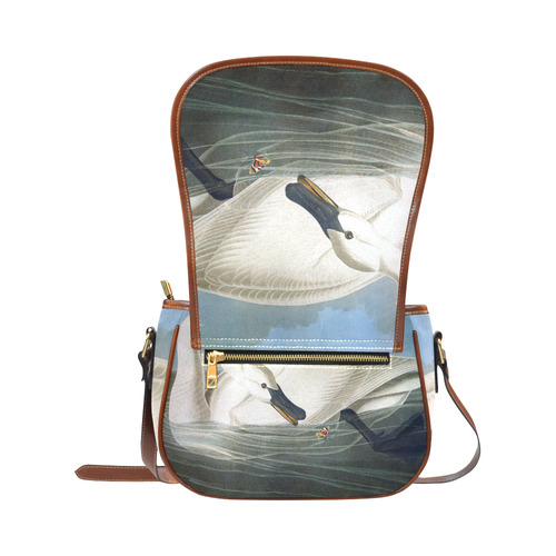 Audubon Trumpeter Swan Vintage Nature Saddle Bag/Large (Model 1649)