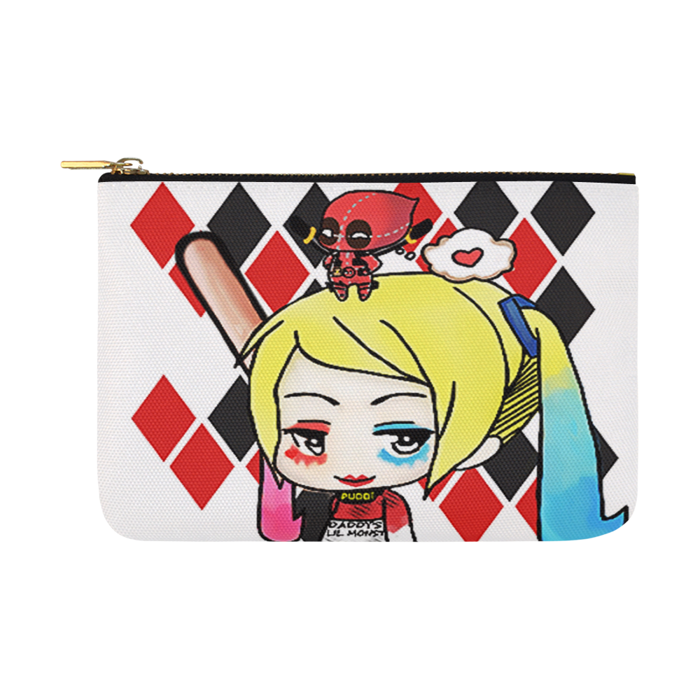 Harley Quinn and deadpool Carry-All Pouch 12.5''x8.5''