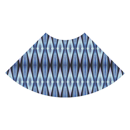 Blue White Diamond Pattern 3/4 Sleeve Sundress (D23)