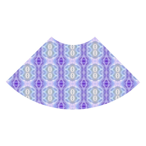 Light Blue Purple White Girly Pattern 3/4 Sleeve Sundress (D23)