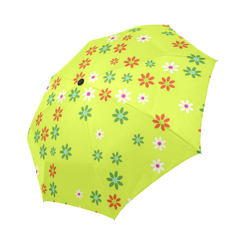 Floral Fabric 2C Auto-Foldable Umbrella (Model U04)