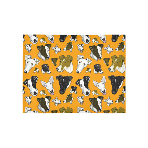 smooth fox terrier orange Area Rug 5'3''x4'