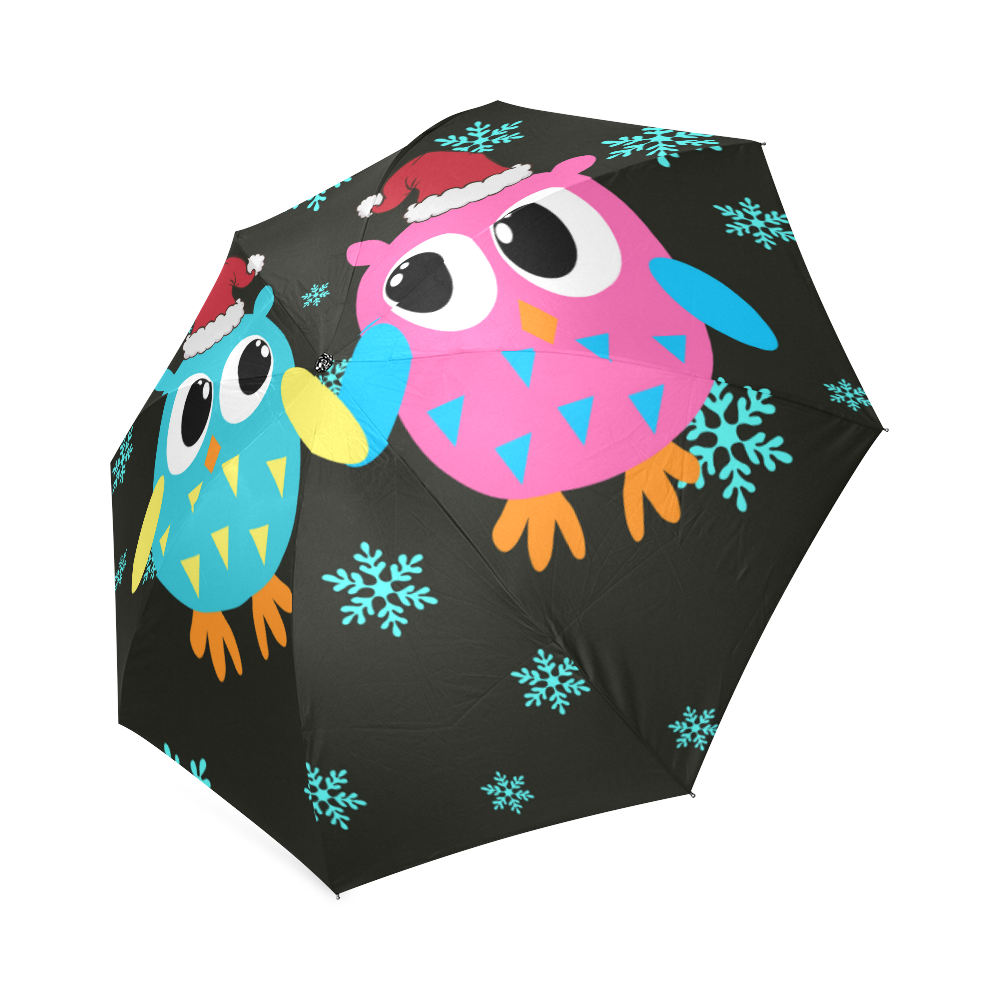 xmas owls_umbrella Foldable Umbrella (Model U01)