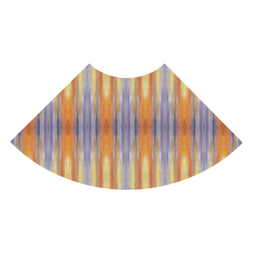 Gray Orange Stripes Pattern 3/4 Sleeve Sundress (D23)