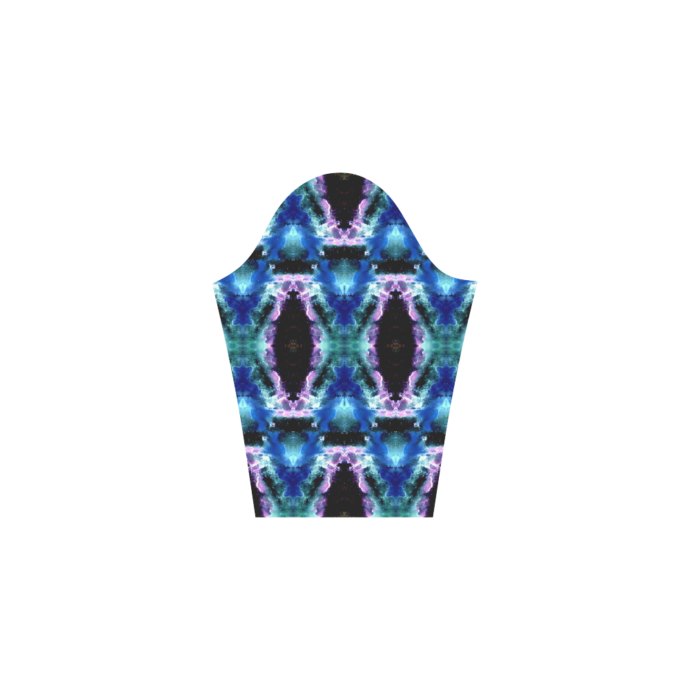 Blue, Light Blue, Metallic Diamond Pattern 3/4 Sleeve Sundress (D23)