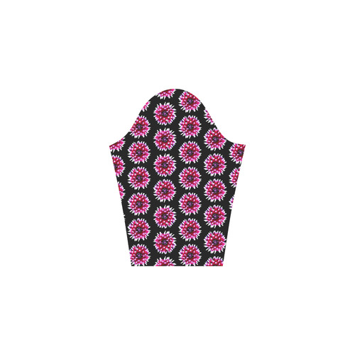 Dahlias Pattern in Pink, Red 3/4 Sleeve Sundress (D23)