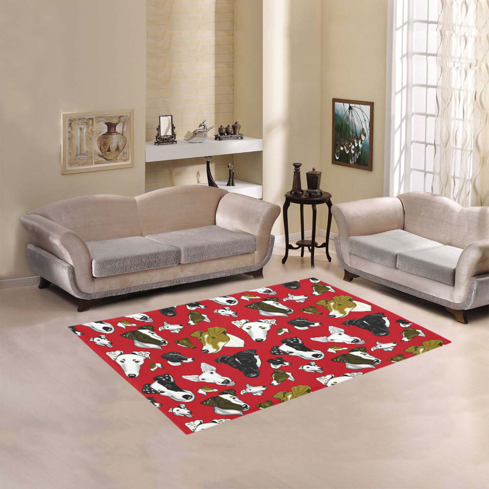 sft red Area Rug 5'3''x4'