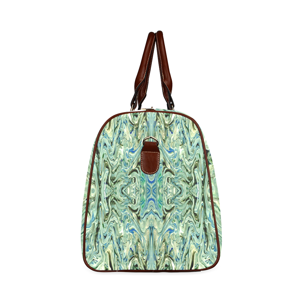 Beautiful Marbling Art Folklore Waterproof Travel Bag/Large (Model 1639)