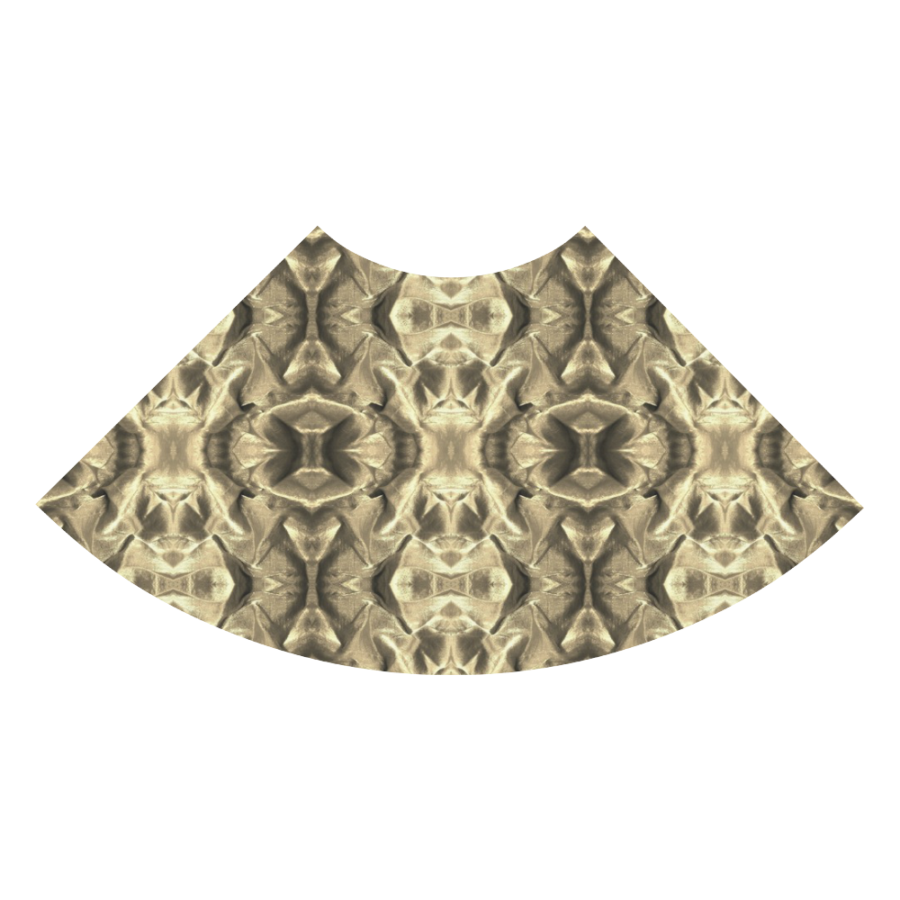 Gold Fabric Pattern Design 3/4 Sleeve Sundress (D23)