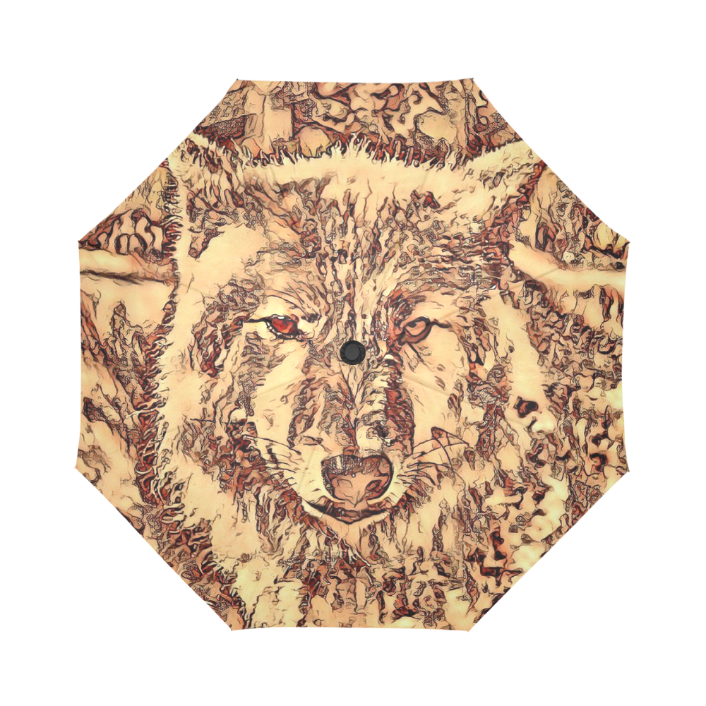 Animal ArtsStudio- amazing wolf CP Auto-Foldable Umbrella (Model U04)