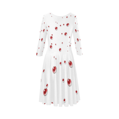 Valentine Heart Elbow Sleeve Ice Skater Dress (D20)