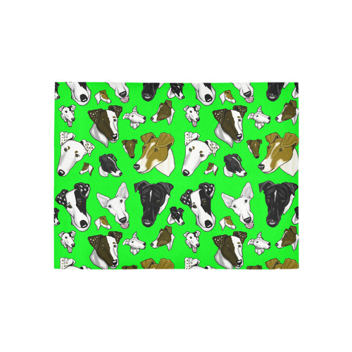 Smooth fox Terrier green Area Rug 5'3''x4'
