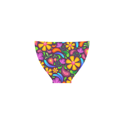 Funny Colorful Flowers Custom Bikini Swimsuit