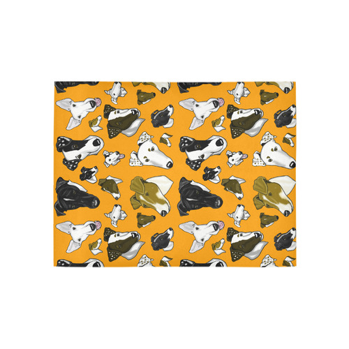 smooth fox terrier orange Area Rug 5'3''x4'