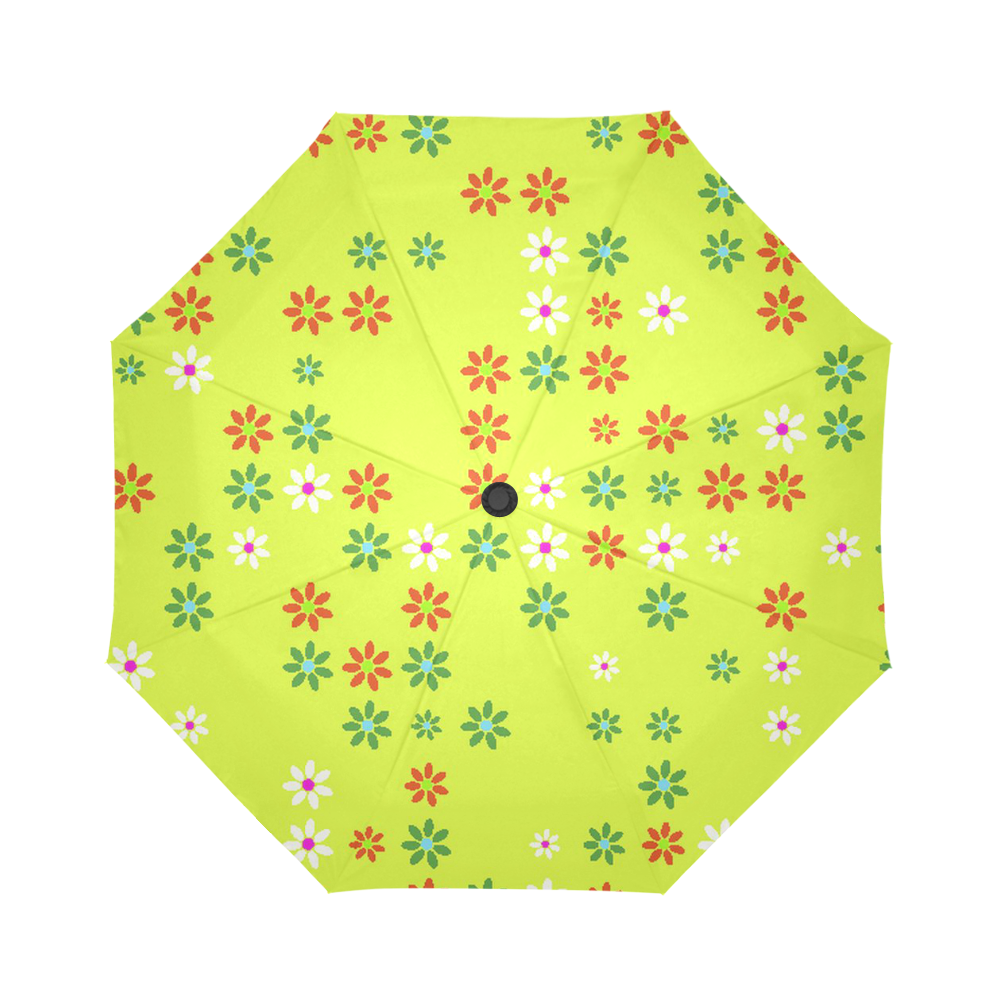 Floral Fabric 2C Auto-Foldable Umbrella (Model U04)