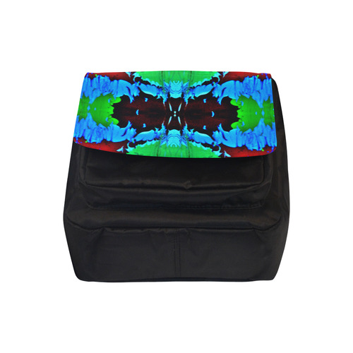 Abstract Green Brown, Blue Red Marbling Crossbody Nylon Bags (Model 1633)