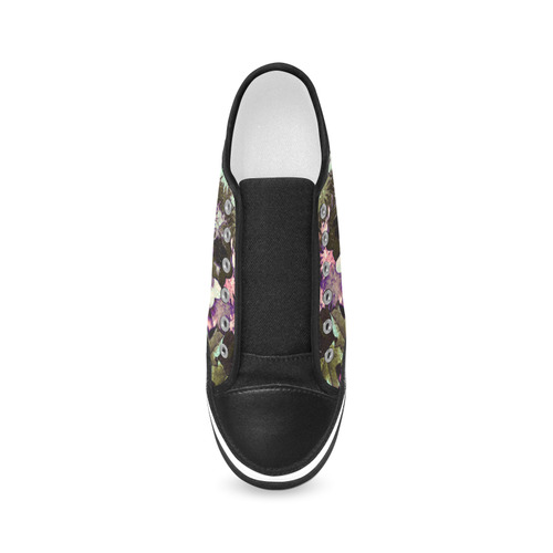 My Secret Garden #3 Night - Jera Nour Women's Canvas Zipper Shoes/Large Size (Model 001)