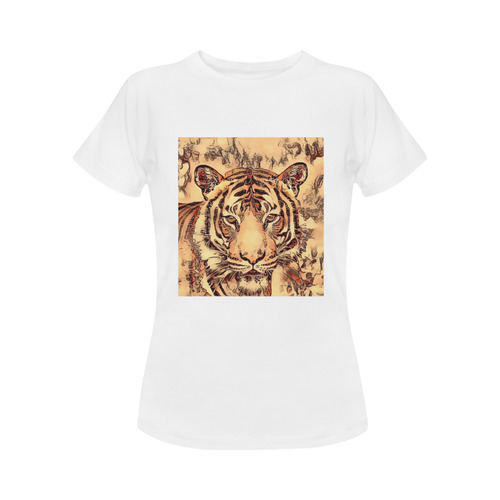 Animal ArtStudio- amazing Tiger Women's Classic T-Shirt (Model T17）