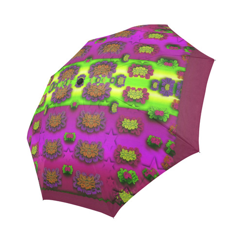 Heavy metal and rainbow stars Auto-Foldable Umbrella (Model U04)