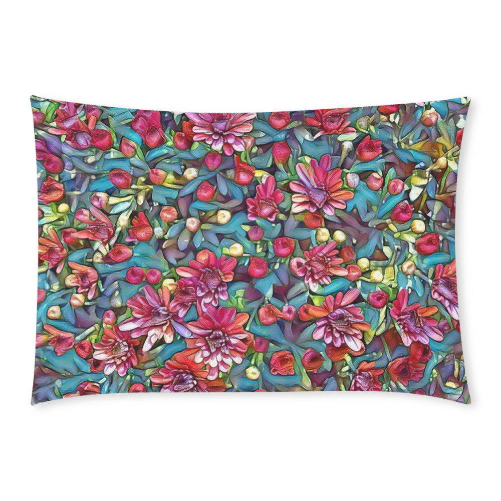 lovely floral 31A Custom Rectangle Pillow Case 20x30 (One Side)